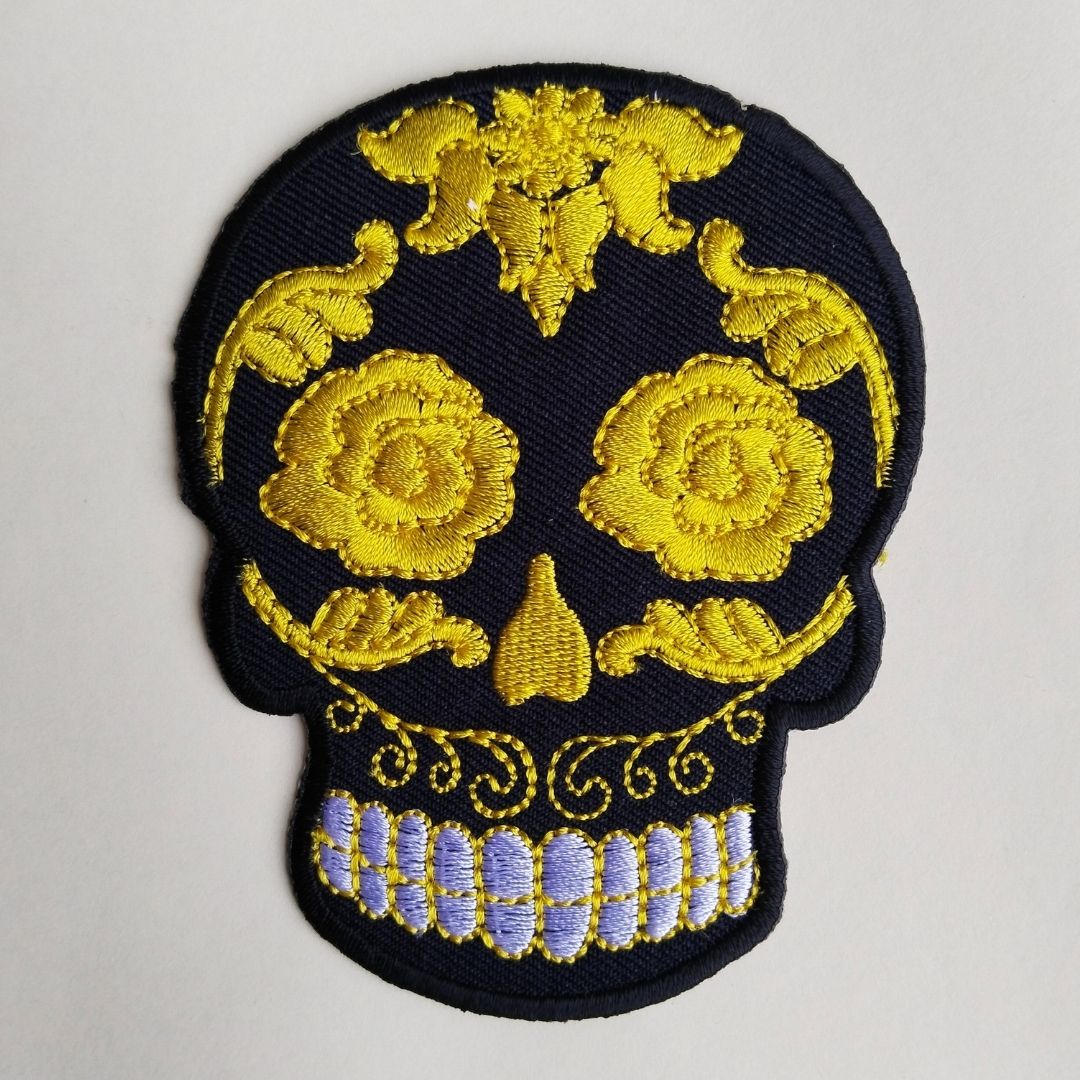 Sugar Skull Iron-On Patch