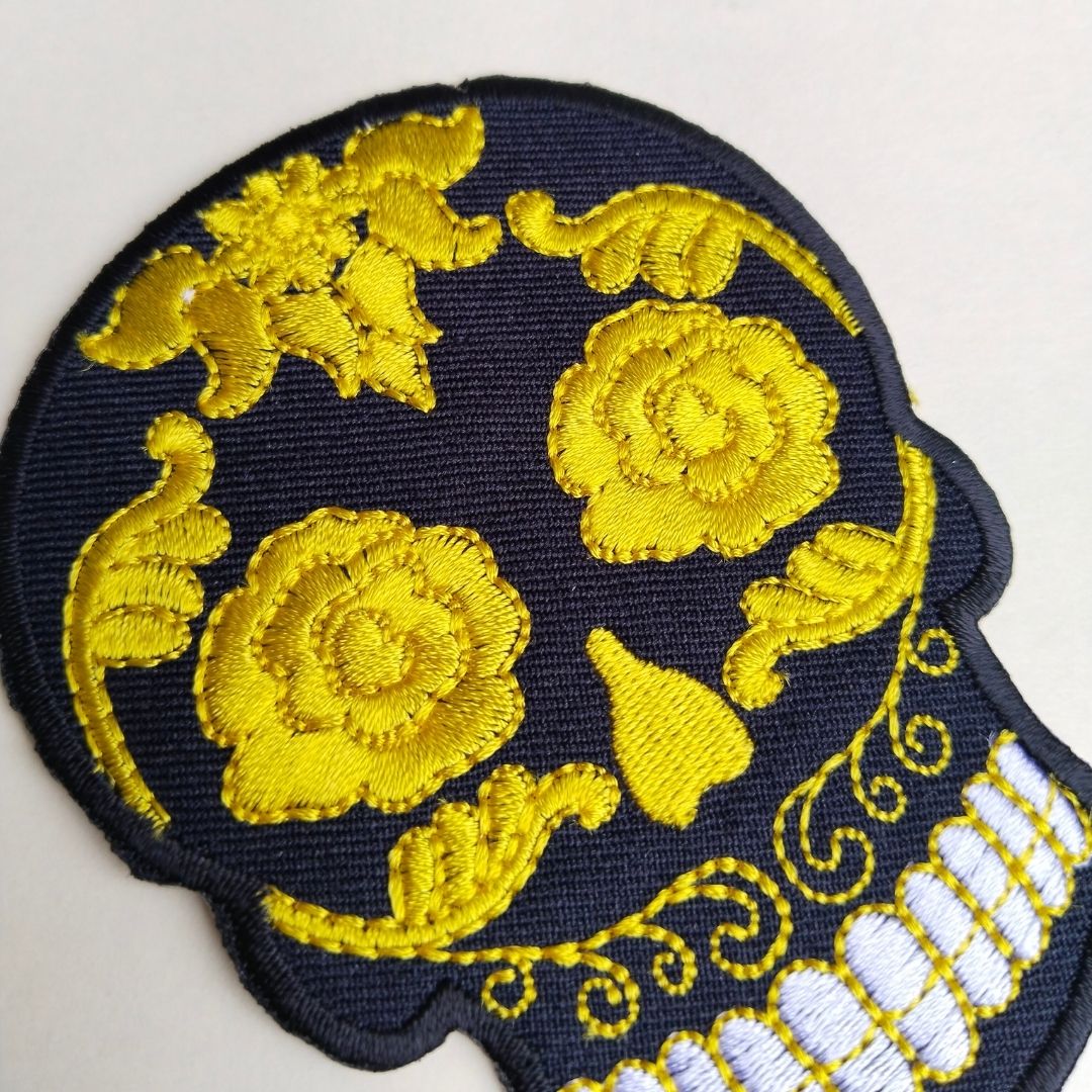 Sugar Skull Iron-On Patch