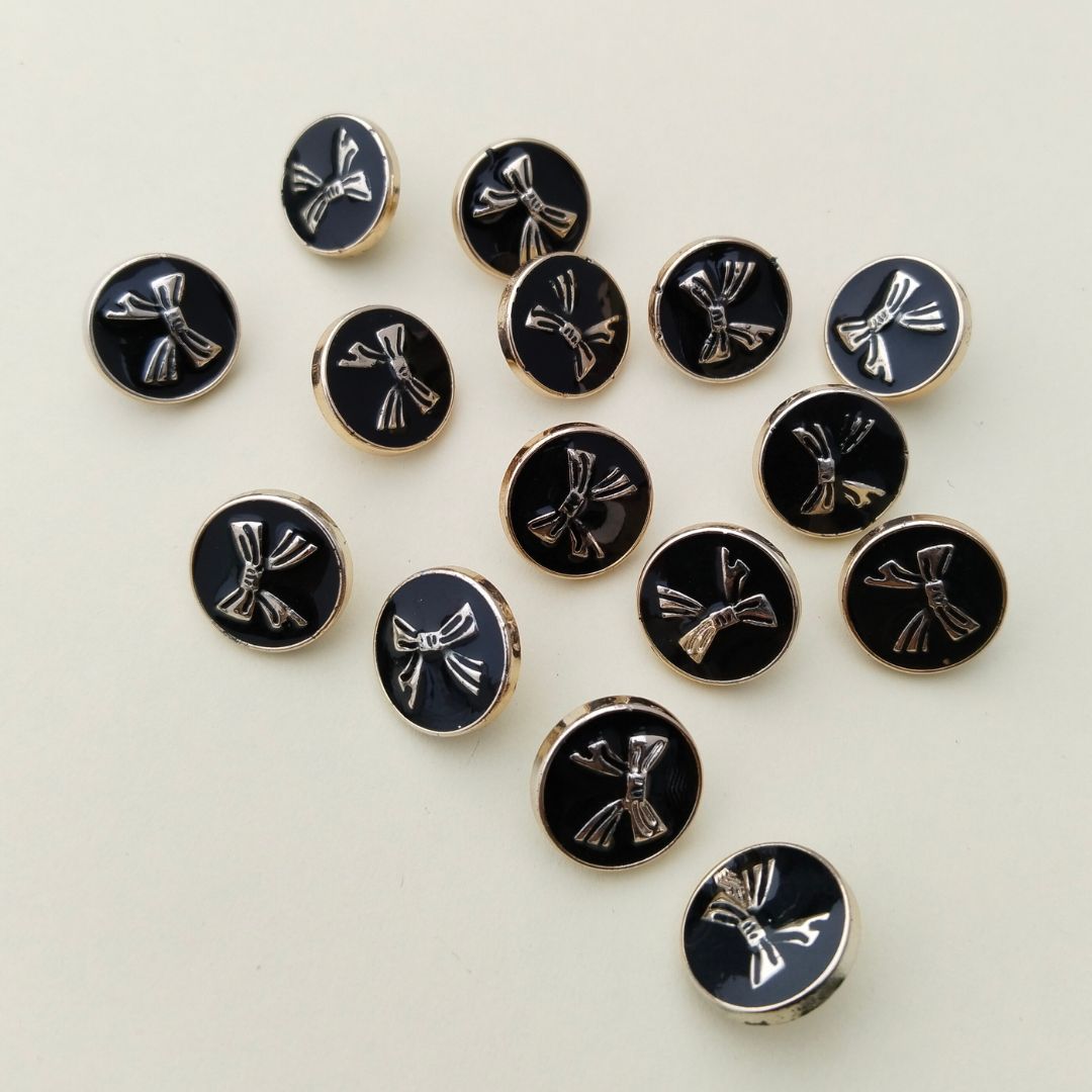Chic Bow Shank Button | 15 Pieces