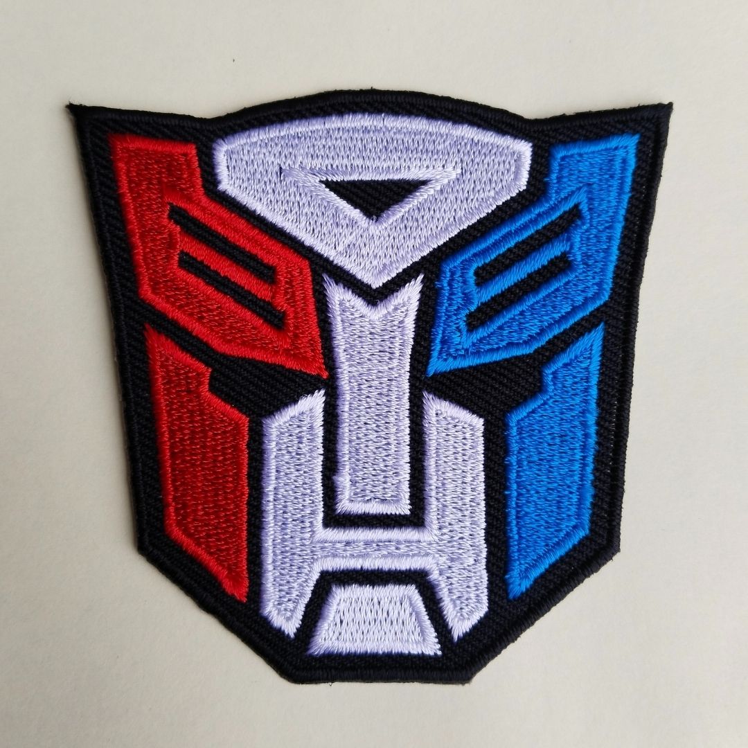 Transformers Embroidered Hotfix Applique