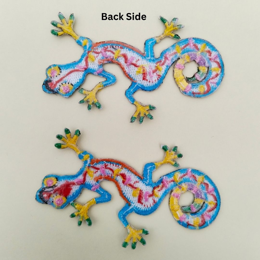 Colorful Lizard Iron-On Patch