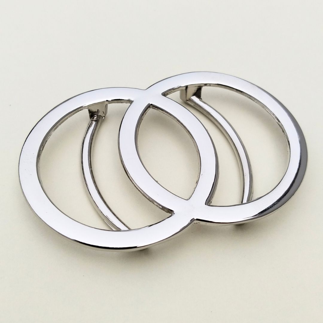 Silver Interlocking Ring Buckle for Dresses, Bodycon & Bikini Outfits