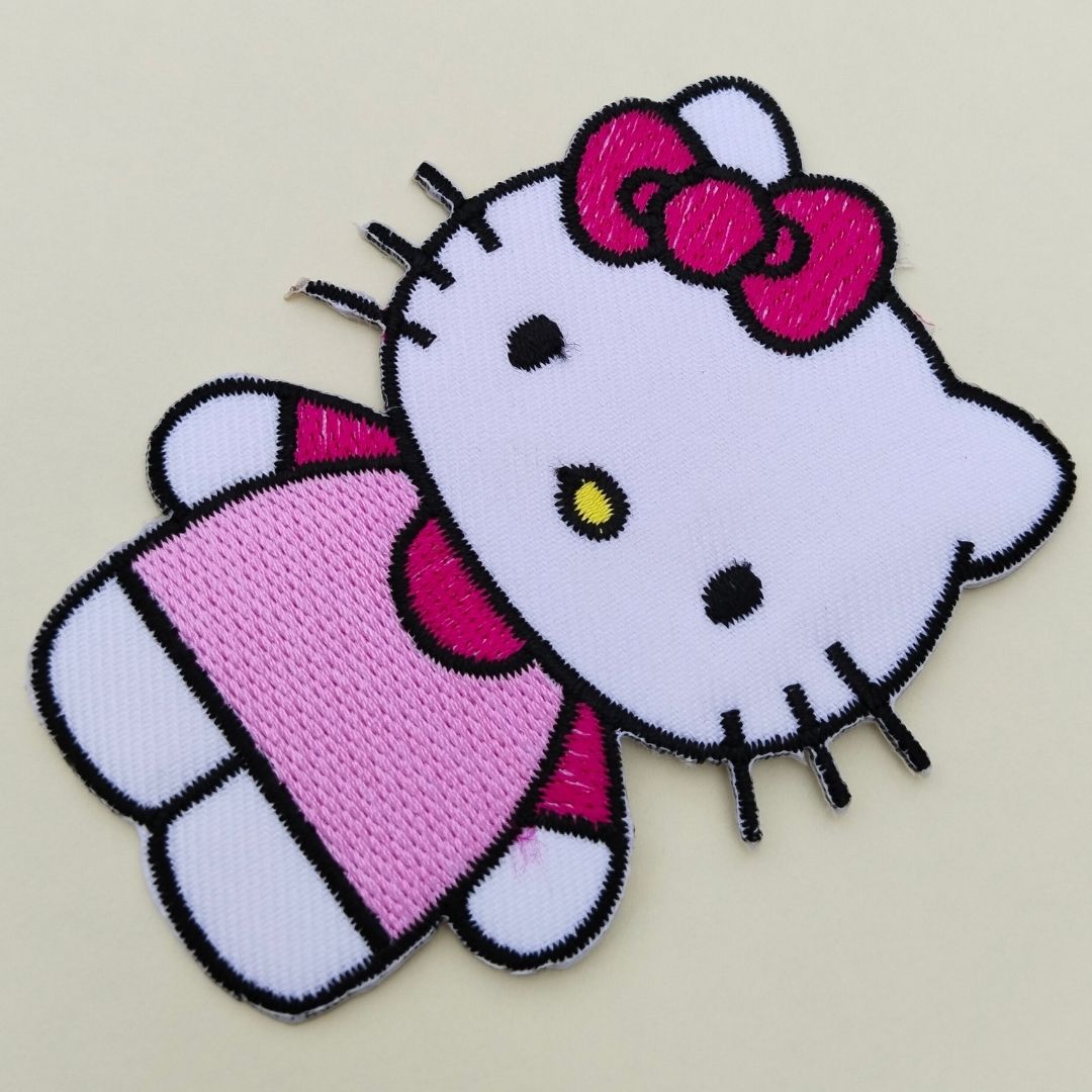 Hello Kitty Hotfix Embroidered Iron On Patch
