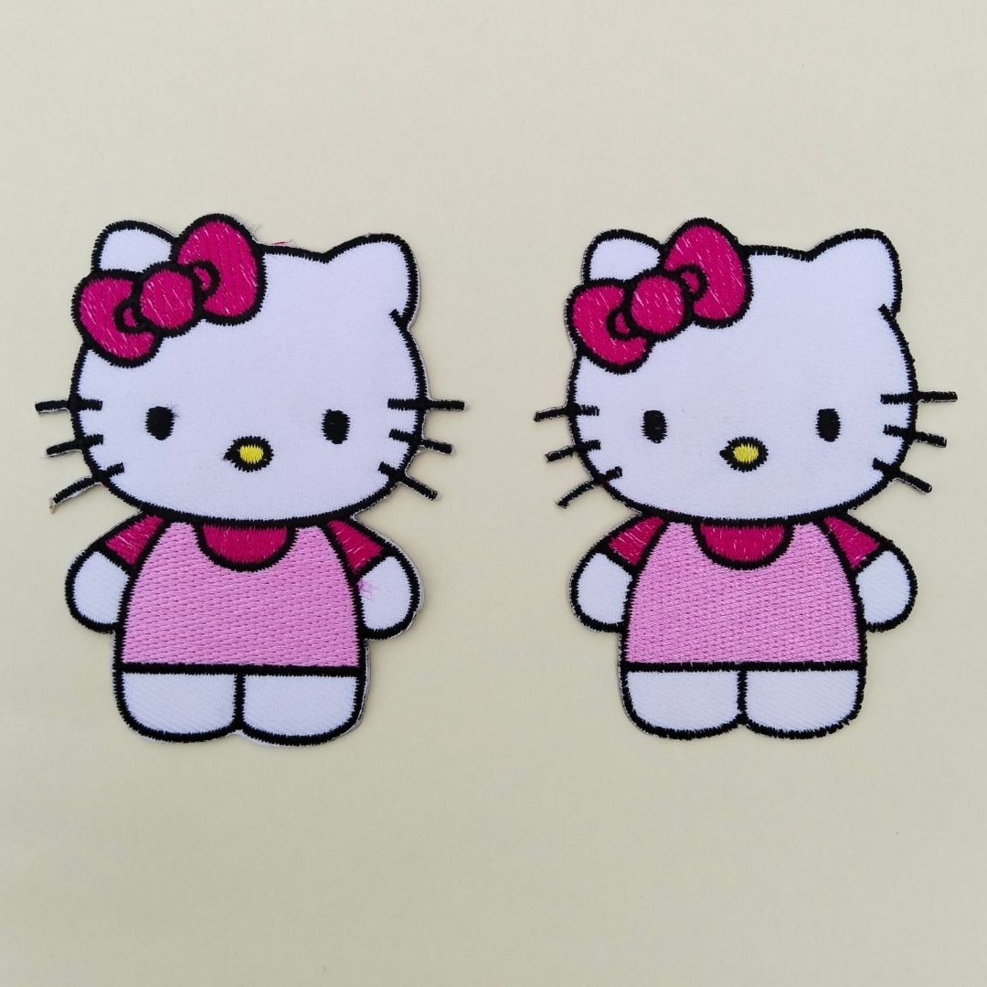 Hello Kitty Hotfix Embroidered Iron On Patch