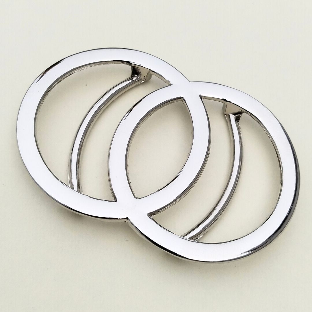 Silver Interlocking Ring Buckle for Dresses, Bodycon & Bikini Outfits