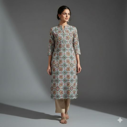 Embroidered floral cotton close-up – pure cotton, 40 inch wide, for kurti dress boutique India – Gleemify