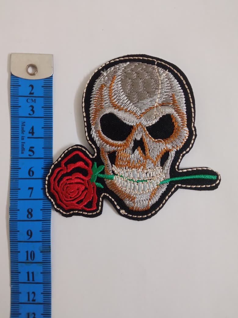 Love Never Dies Rose Skull Patch for T-shirt & DIY | 2 Piece
