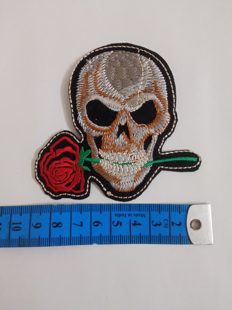 Love Never Dies Rose Skull Patch for T-shirt & DIY | 2 Piece