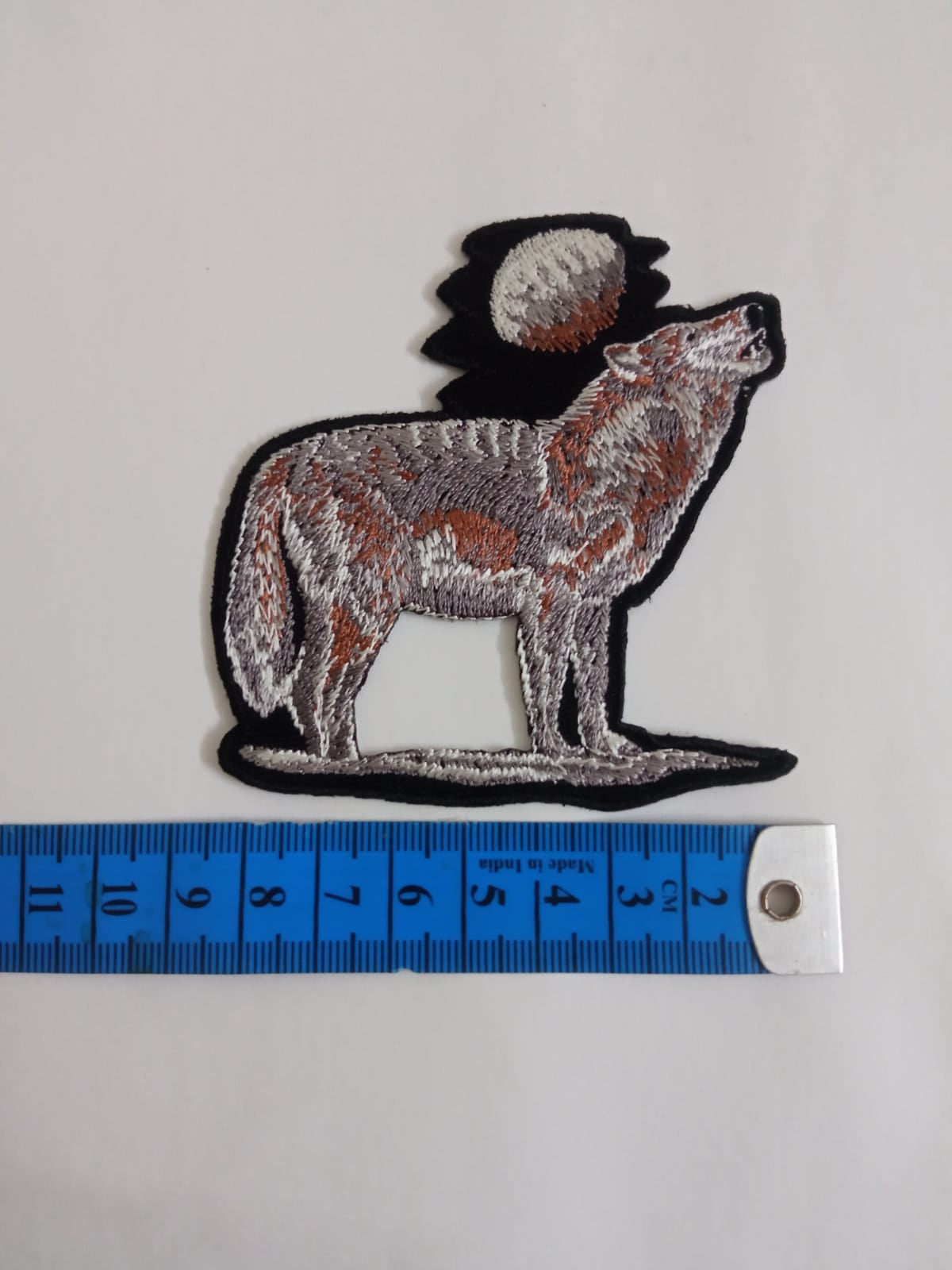 Wolf Howling at Moon Iron-On Patch