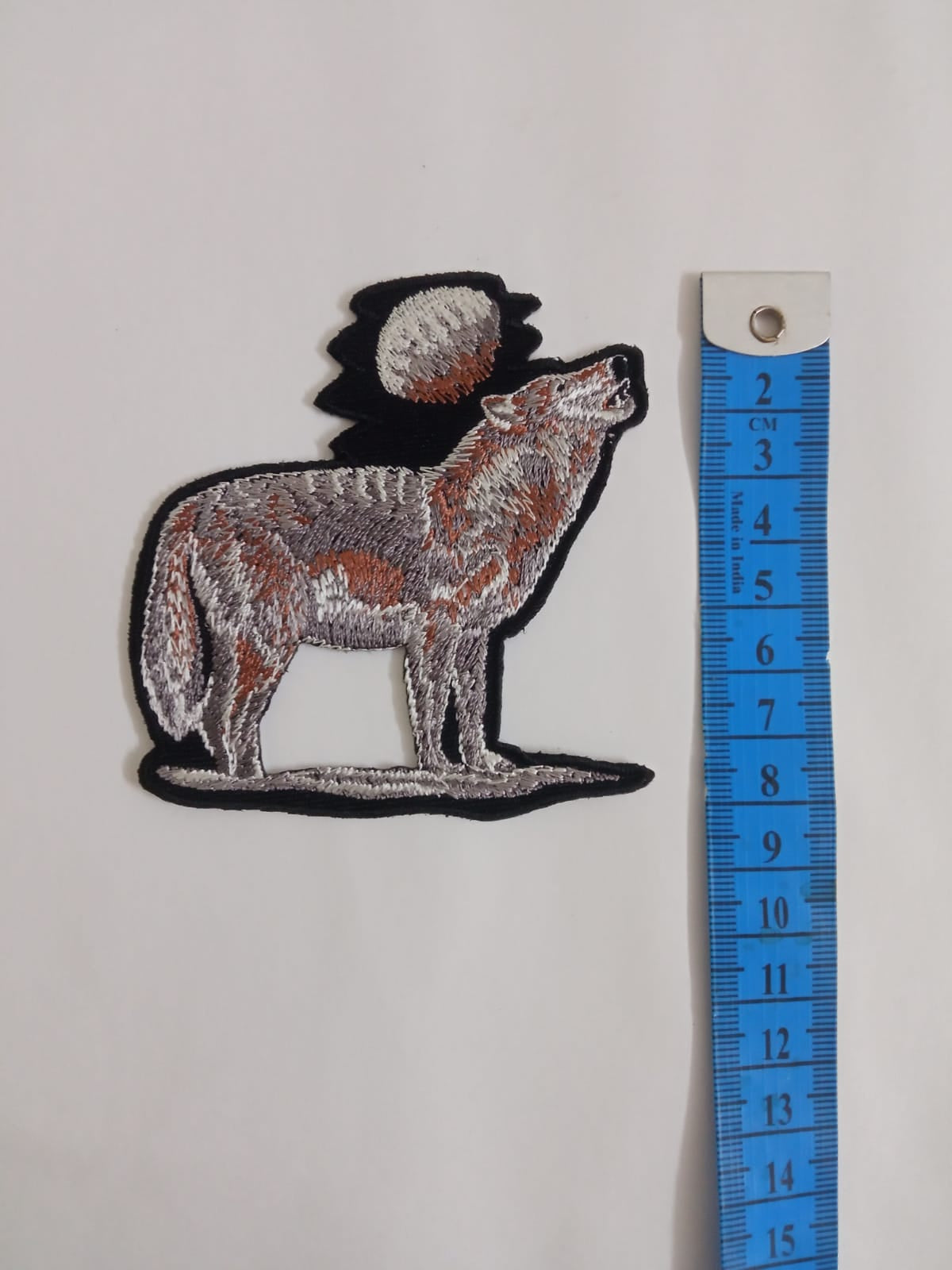 Wolf Howling at Moon Iron-On Patch