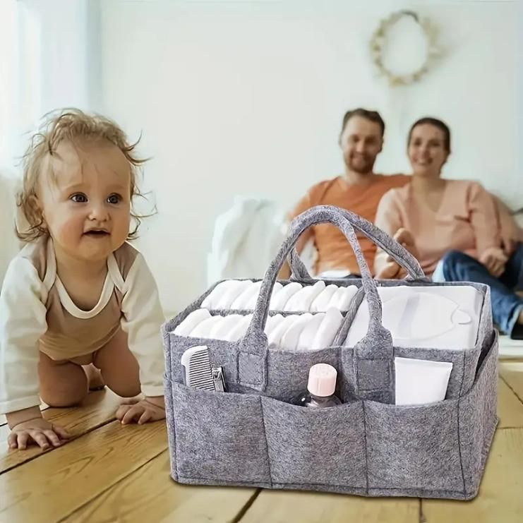 Nursery Storage Organizer-Foldable and Portable for Travelling with compartments for baby essentials