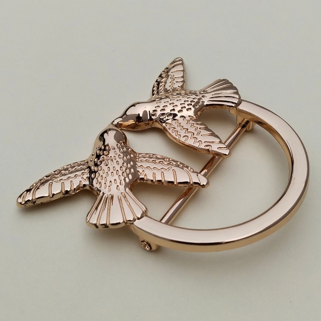 Love Birds Rose Gold Metal Buckle for Dresses, Bodycon & Bikini Outfits