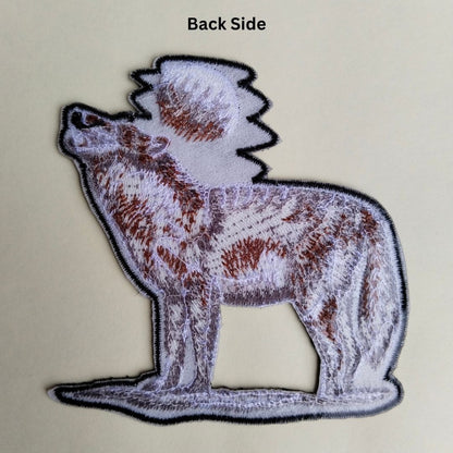 Wolf Howling at Moon Iron-On Patch