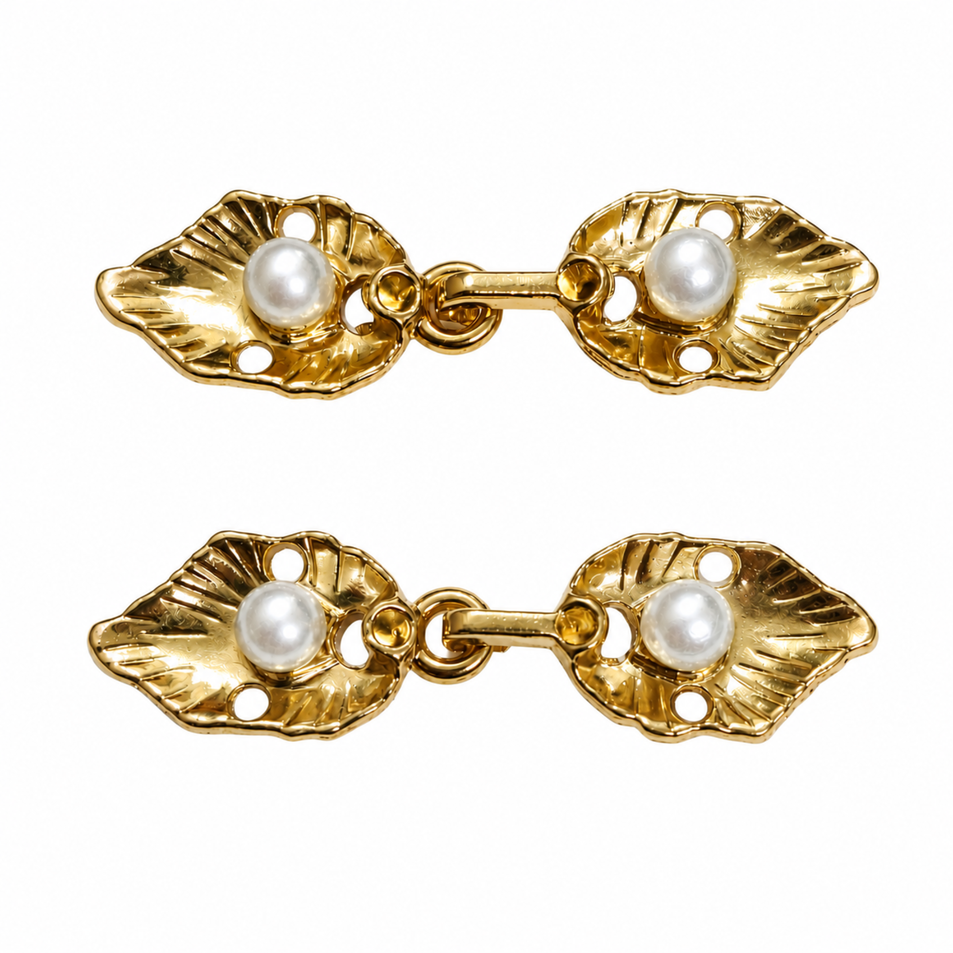 Gold pearl frog closure buttons set of 4, for bandhgala jodhpuri sherwani blazer men women – Gleemify