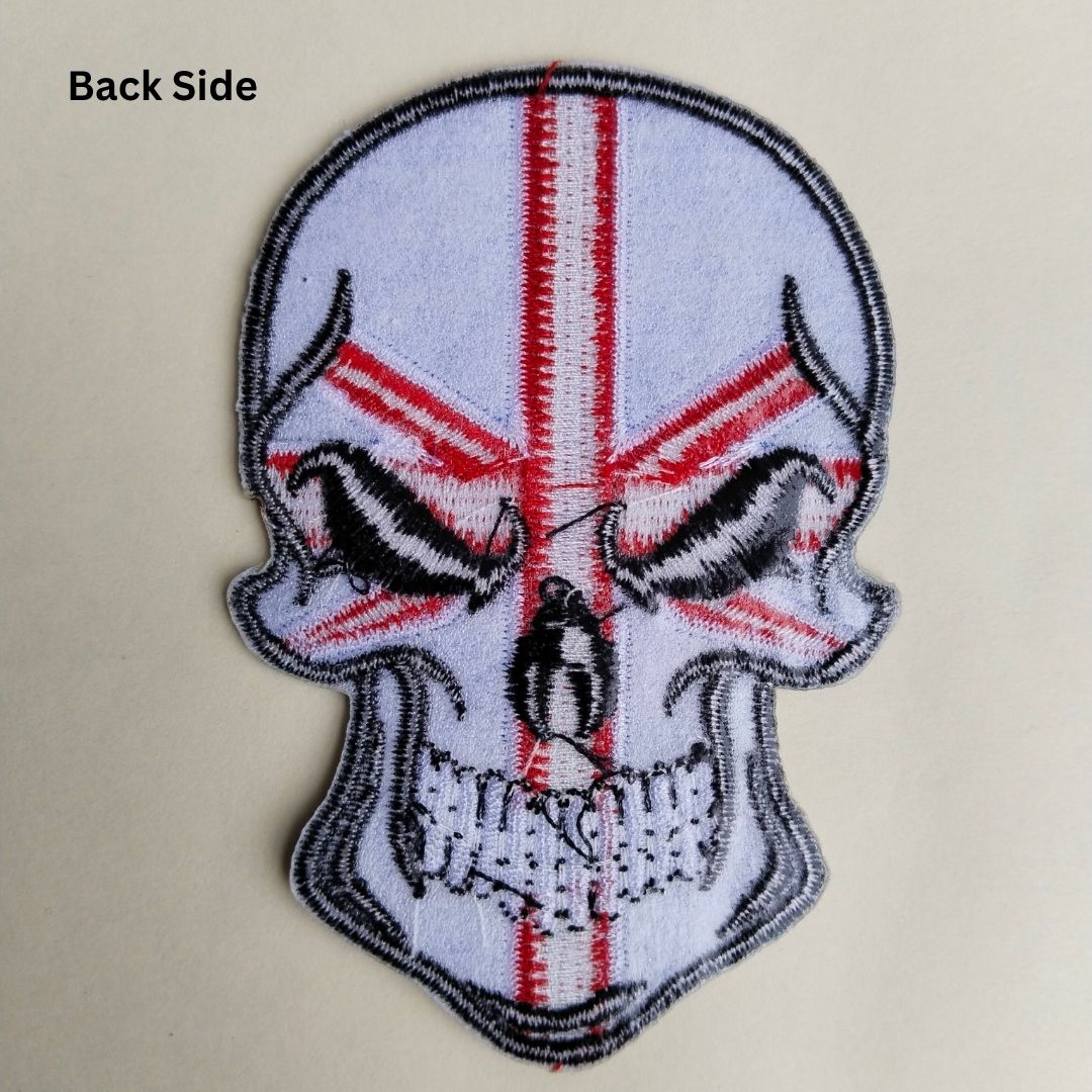 Union Jack Skull Iron-On Patch