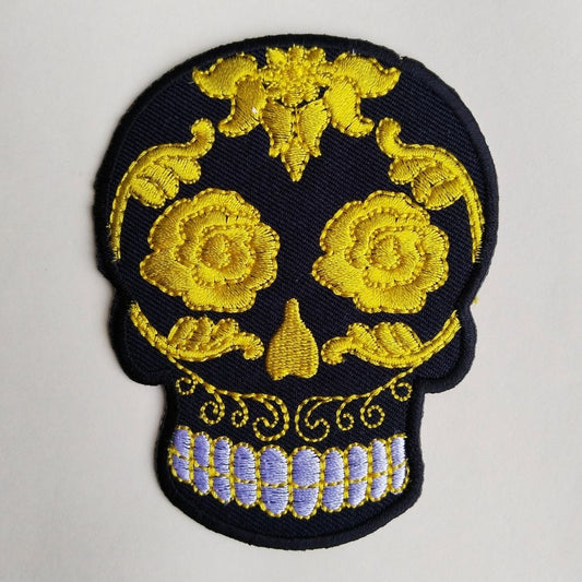 Sugar Skull Iron-On Patch
