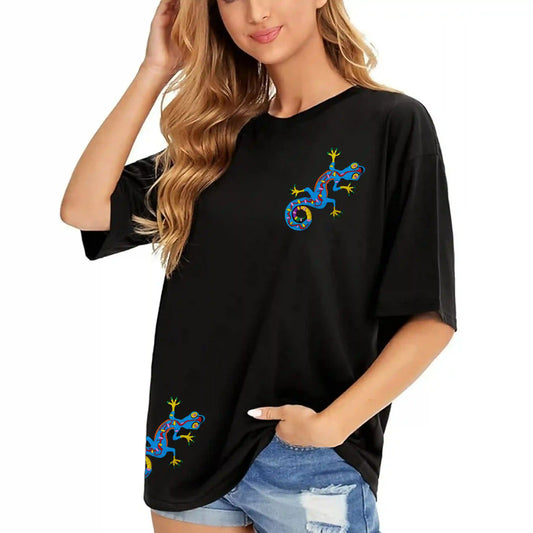 Colorful Lizard Iron-On Patch