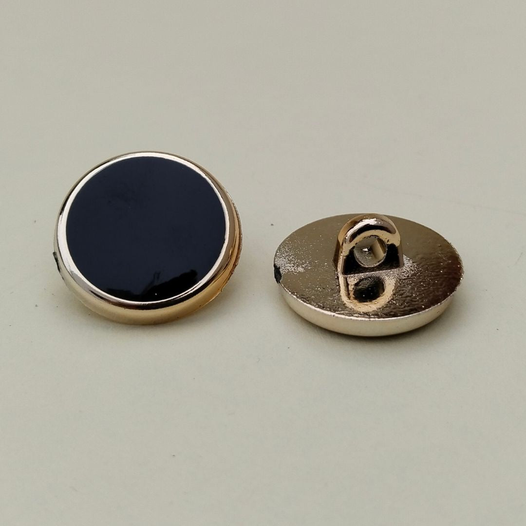 Classic Black & Gold Button | 12 Buttons