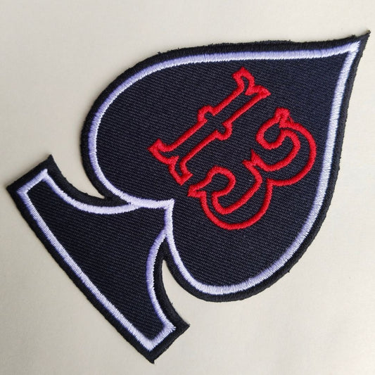 Gleemify playing card embroidered patch close-up ace design for jacket India