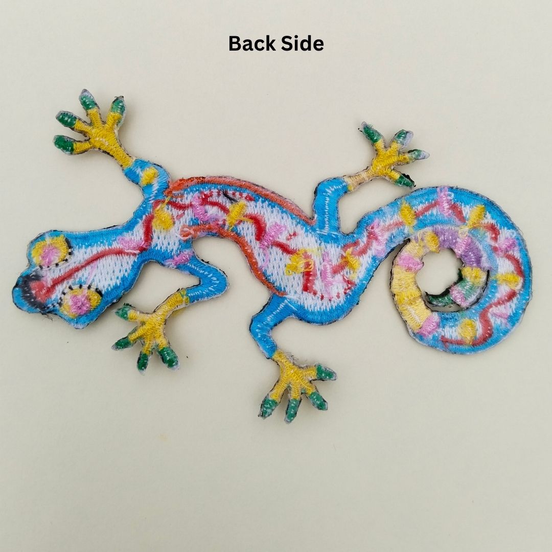 Colorful Lizard Iron-On Patch
