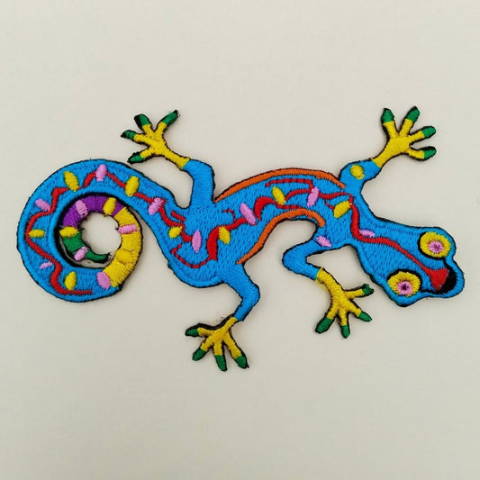 Colorful Lizard Iron-On Patch