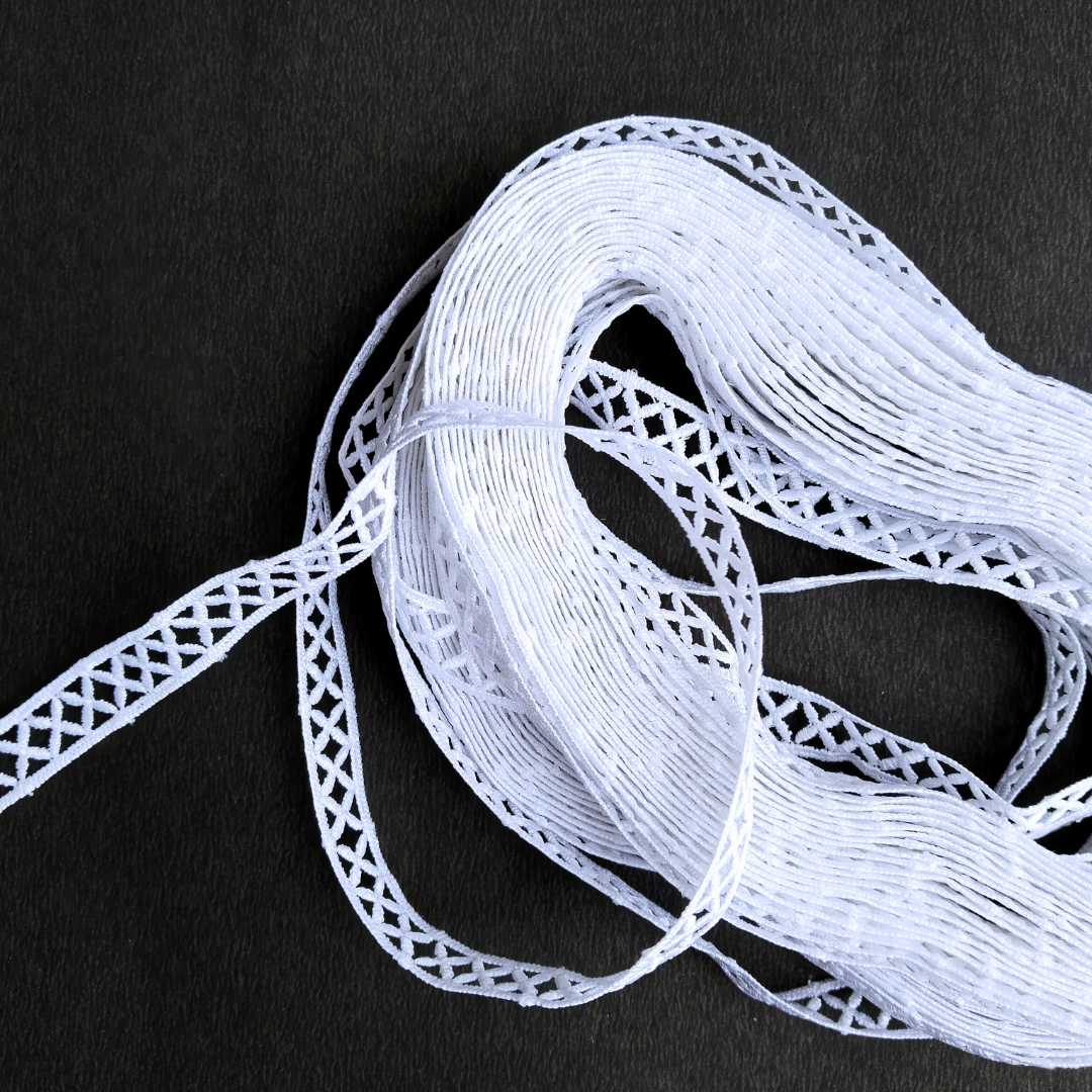 2 Meters | Cross Design Lace for Clothing & DIY Crafts