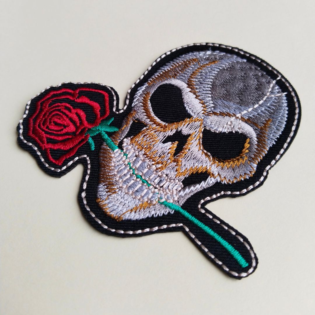 Love Never Dies Skull Patch | 2 Piece