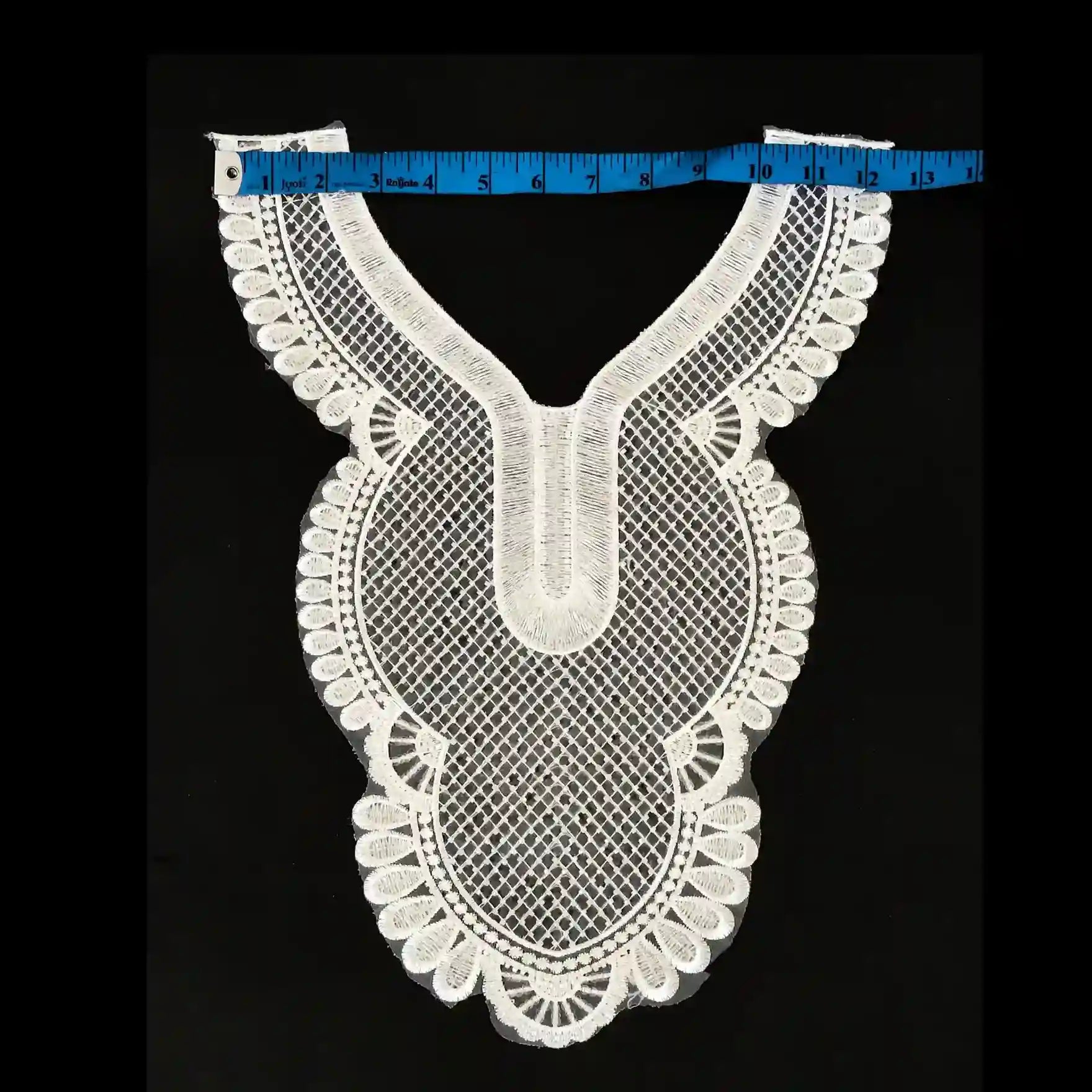 Decorative neckline applique detail – sequins beads, 12.5x17 inch, for ethnic dress kurti – Gleemify