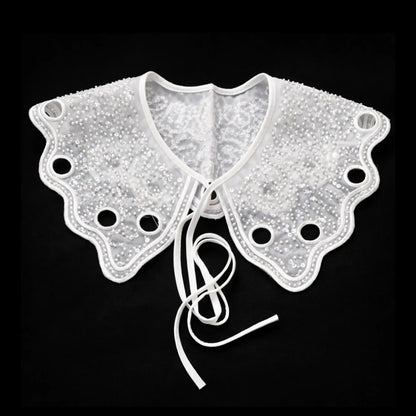 Detachable sequin collar close-up – beads sequins, 16 inch, removable neckline for dress – Gleemify