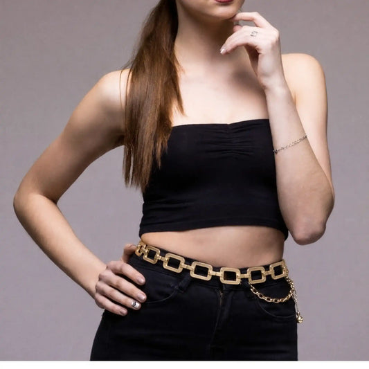 Gold Plated Waist Chain Belt for Women | Geometric Kamarbandh
