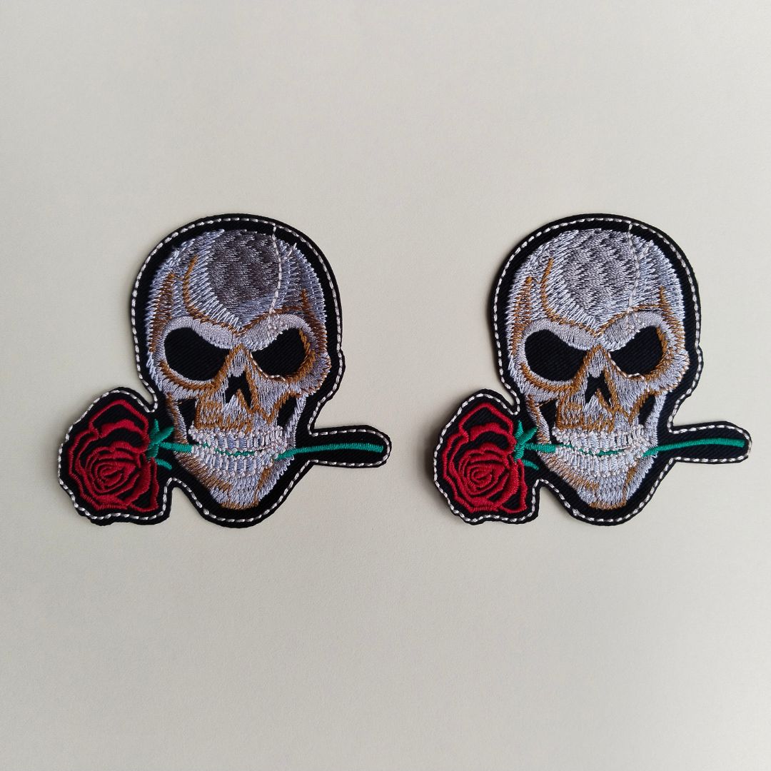 Love Never Dies Skull Patch | 2 Piece