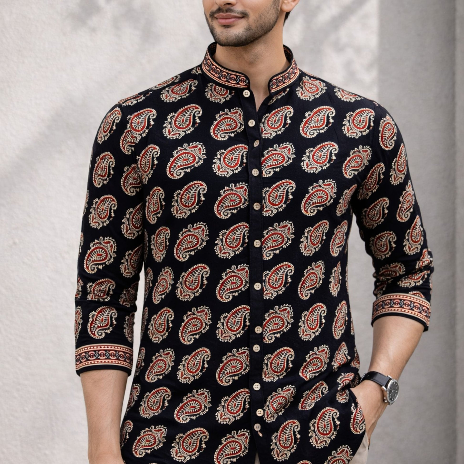 Paisley printed cotton drape – pure cotton, 42 inch wide, for summer dress kurti India – Gleemify