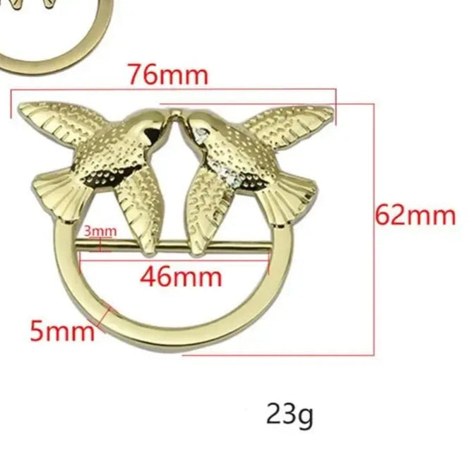 Love Birds Rose Gold Metal Buckle for Dresses, Bodycon & Bikini Outfits