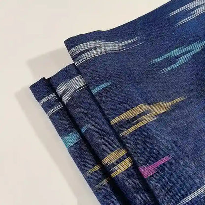 Cotton ikat fabric drape – pure cotton, 44 inch wide, handloom print for kurti India – Gleemify