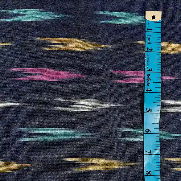 Ikat cotton fabric on roll – pure cotton, 44 inch wide, for shirt kurti tailoring India – Gleemify