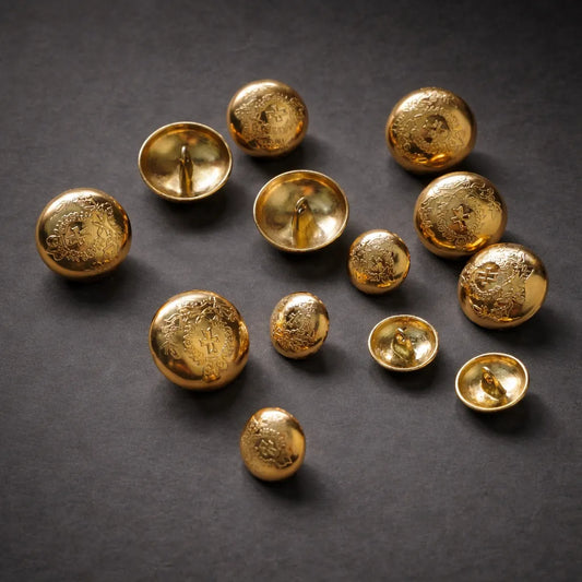 Royal crown cross gold button detail – metal, 21mm and 16mm, for blazer vintage suit – Gleemify