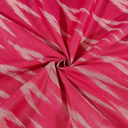Handloom cotton ikat printed fabric, 44-inch wide, soft traditional textile for men's and women's ethnic wear – Gleemify