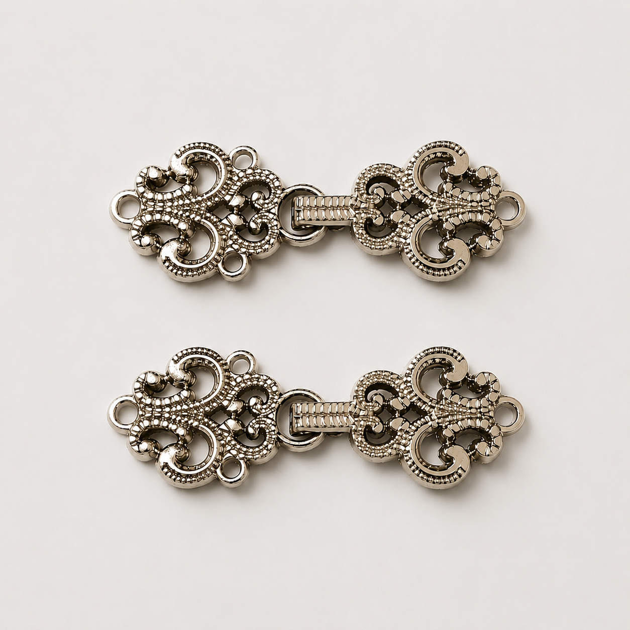 Silver frog closure metal buttons set of 4, 4.2cm, for jodhpuri bandhgala blazer ethnic wear – Gleemify