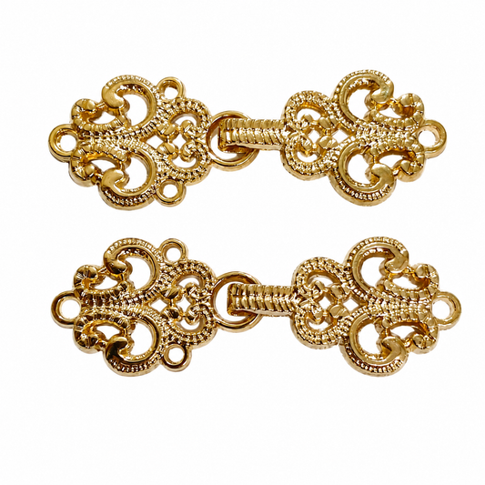 Gold frog closure metal buttons set of 4, 4.2cm, for jodhpuri bandhgala sherwani ethnic wear – Gleemify