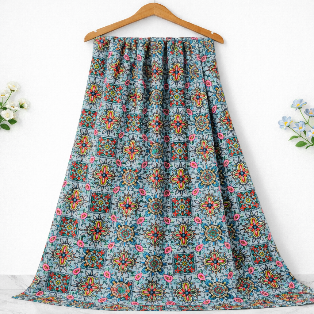 Embroidered cotton fabric lifestyle – pure cotton, 40 inch wide, for boutique dress India – Gleemify