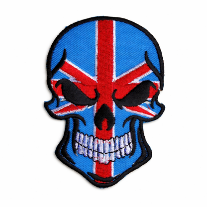 Gleemify Union Jack skull patch product photo buy online India worldwide shipping