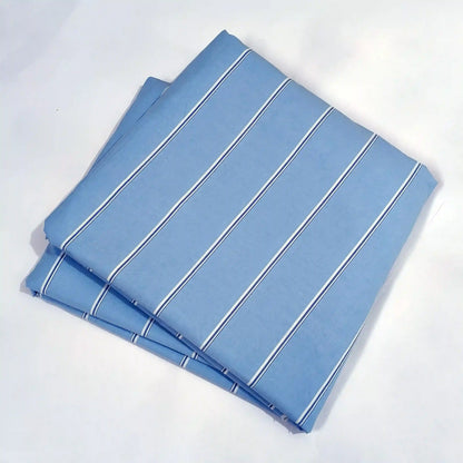 Blue striped cotton fabric texture – pure cotton, 58 inch, for shirt kurti summer wear – Gleemify