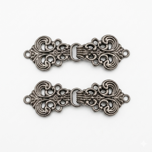 Gunmetal frog closure Chinese knot bandhgala buttons, set of 4, for sherwani, jodhpuri and wedding wear – Gleemify
