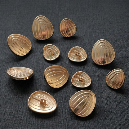 Zenith arch design gold metal buttons in 22mm and 17mm, set of 12 for blazers, suits and overcoats – Gleemify