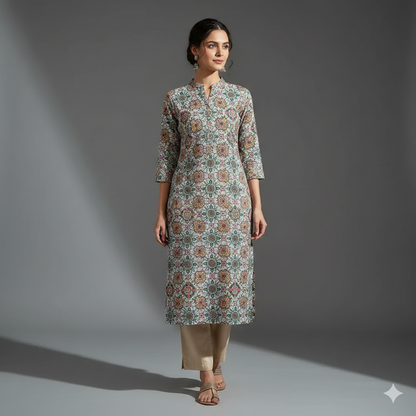 Embroidered floral cotton close-up – pure cotton, 40 inch wide, for kurti dress boutique India – Gleemify