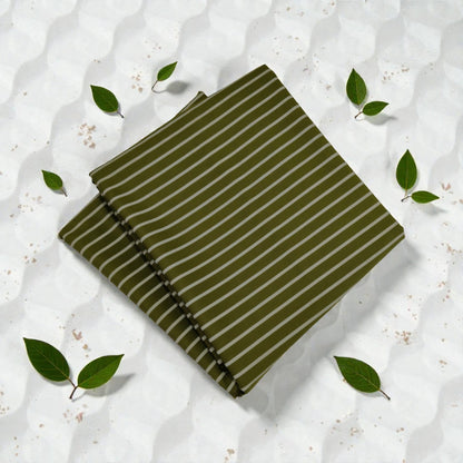 Olive green cotton fabric drape – pure cotton, 58 inch wide, for ethnic kurta shirt India – Gleemify
