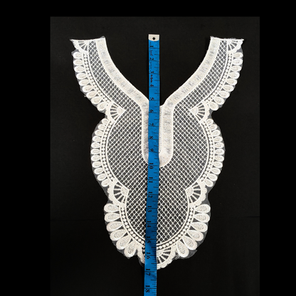 Sequin neckline patch on kurti – beads embellished, 12.5x17 inch, for blouse gown India – Gleemify