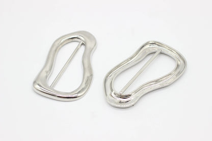 Silver Abstract Belt Buckle for Dresses, Bodycon, Bikini & Party Wear