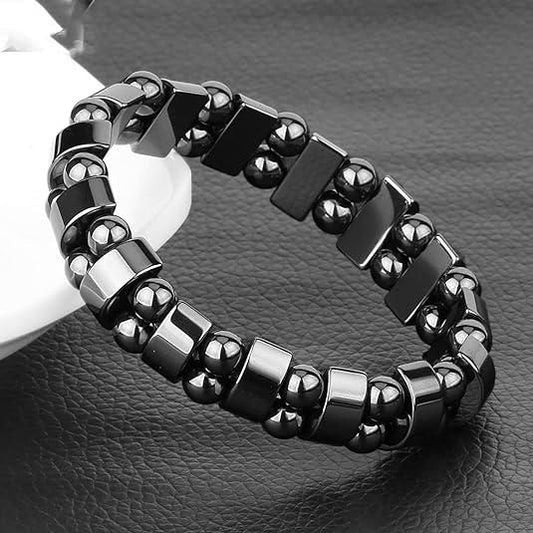 Stylish magnetic sugar control bracelet featuring a unique black design for health and wellness