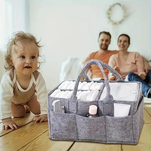 Nursery Storage Organizer-Foldable and Portable for Travelling with compartments for baby essentials